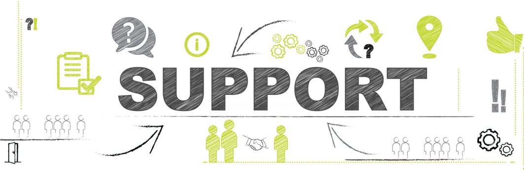 Widder Support Symbolbild mit Service-Icons